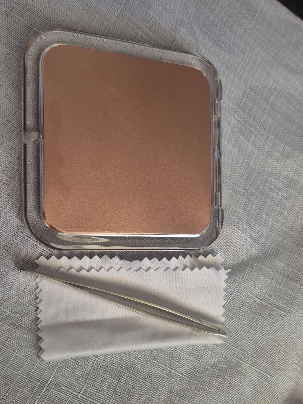 Compact Mirror with Rose Gold Finish - Travel Makeup Accessory